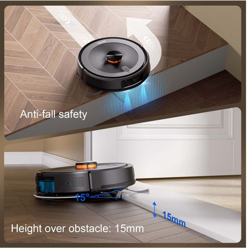 Aspirateur robot 2 en 1 Teendow D10S MAX avec station de vidage automatique, 4 500 Pa Aspirateur robot 2 en 1 Teendow D10S MAX avec station de vidage automatique, 4 500 Pa
